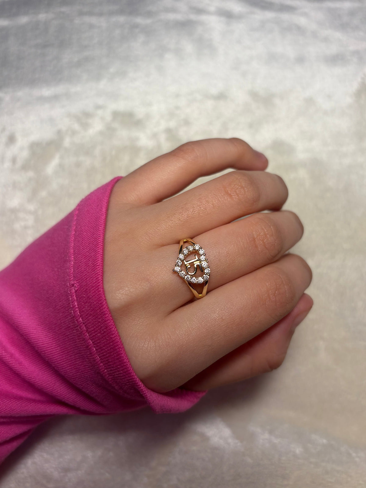 14KT Gold Plated Mis Quince años Heart Ring🎀 Size 6 ONLY