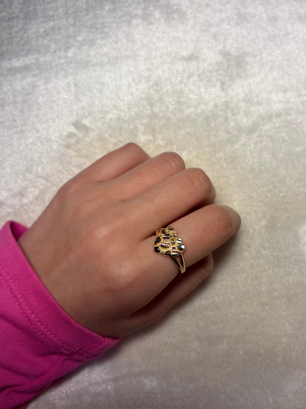 14KT Gold Plated Heart Nugget Ring🎀 Size 7, 8, 9