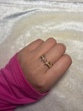 14KT Gold Plated Pink Rollie Band style butterfly🦋                   Size 7 ONLY