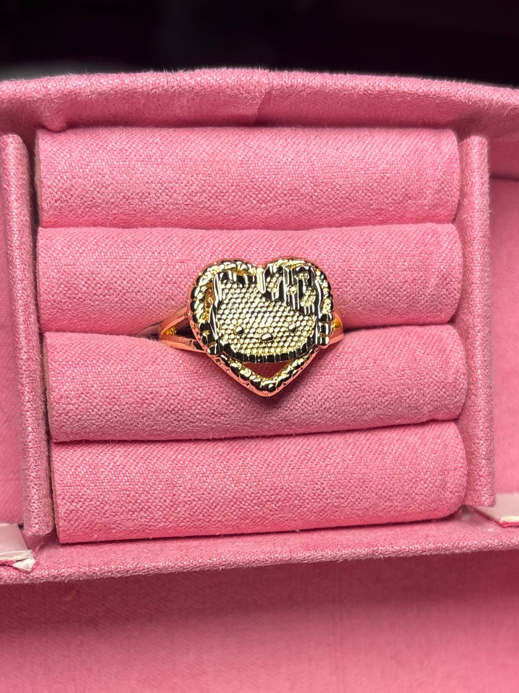 14KT Gold plated Hello Kitty heart ring 🎀 Size 9 Only